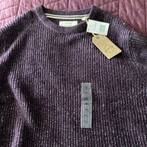 weatherproof brand men's burgundy crew neck sweater, size XL nwt